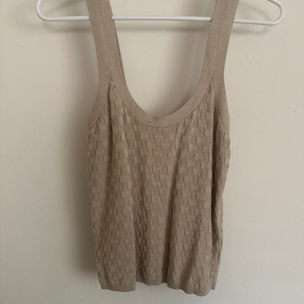 Abercrombie & Fitch Tan Textured Tank Top